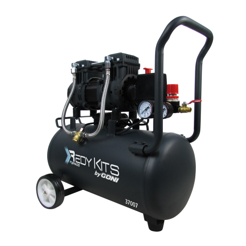 Compresor silencioso de 1.5 HP con tanque de 25 Lts.