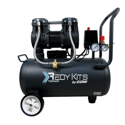 Compresor silencioso de 1.5 HP con tanque de 25 Lts.